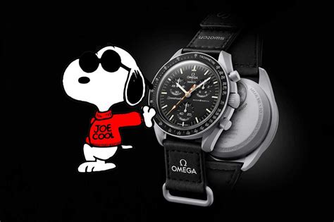 swatch snoopy black